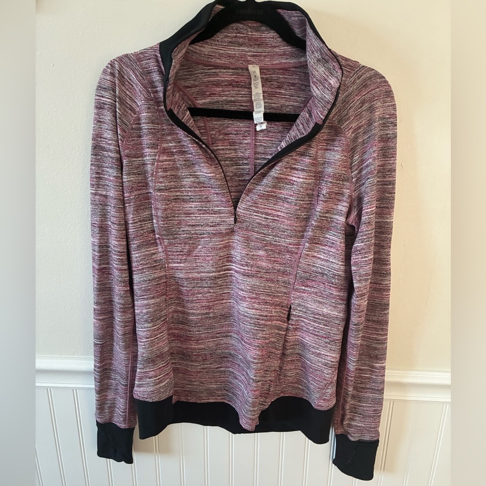 Lululemon Runderful Half Zip Top Womens 10 Space Camo Berry Rumble pullover - Picture 5 of 12